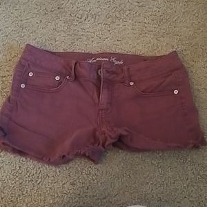 American Eagle Burgundy Shorts Size 8